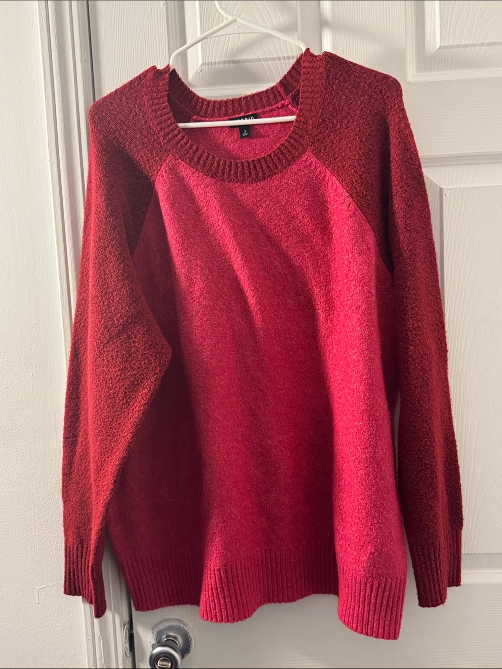 Torrid Women's Red and Pink Crewneck Sweater